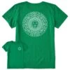 Women's Shamrock Mandala Short Sleeve Crusher Tee