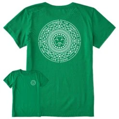 Women's Shamrock Mandala Short Sleeve Crusher Tee