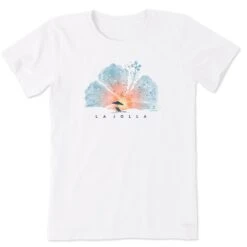 Women's Hibiscus La Jolla Short Sleeve Crusher-LITE Tee