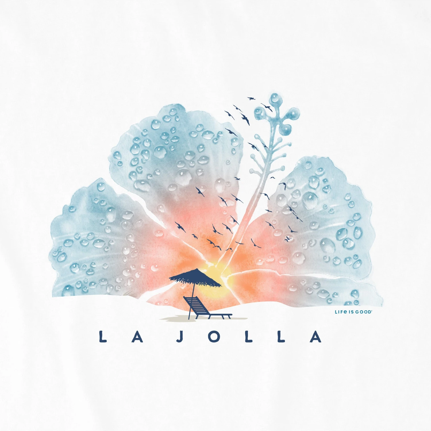 Women's Hibiscus La Jolla Short Sleeve Crusher-LITE Tee 2 Women's Hibiscus La Jolla Short Sleeve Crusher-LITE Tee - Image 2