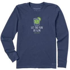 Women's Let The Fun Be Gin Long Sleeve Crusher Tee