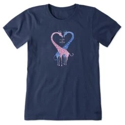 Women's Giraffe Heart Short Sleeve Tee -LIFE IS GOOD SHOP 107858 1 c62a0cb2 594b 4e78 950e cf619c33e52a