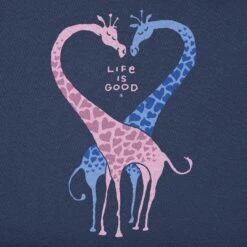Women's Giraffe Heart Short Sleeve Tee -LIFE IS GOOD SHOP 107858 2 142f733f 6a9a 4661 b435 dd7e0e71e3bf