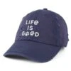 Adult Unisex Life Is Good Paw Print Sunwashed Chill Cap