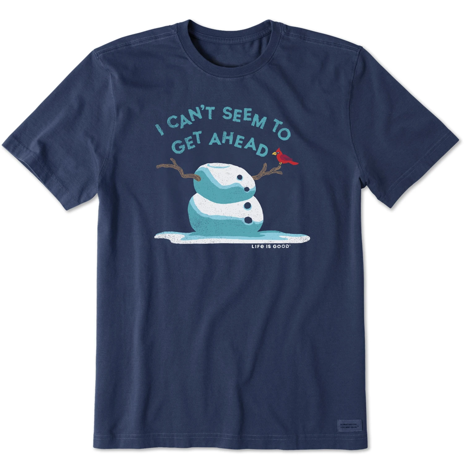 Men's Get Ahead Snowman Short Sleeve Crusher Tee 1 Men's Get Ahead Snowman Short Sleeve Crusher Tee