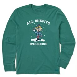 Men's All Misfits Welcome Long Sleeve Crusher Tee