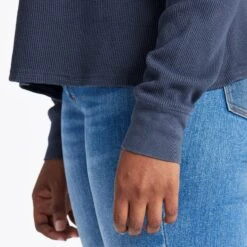 Women's Solid Long Sleeve Thermal Tee -LIFE IS GOOD SHOP 110166 4