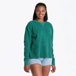 Women's Solid Long Sleeve Thermal Tee -LIFE IS GOOD SHOP 110168 1