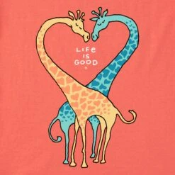 Women's Giraffe Heart Short Sleeve Tee -LIFE IS GOOD SHOP 110308 2