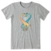 Women's Giraffe Heart Short Sleeve Tee