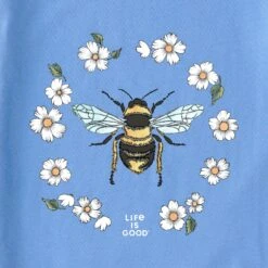 Women's Flowerbee Short Sleeve Vee -LIFE IS GOOD SHOP 111058 2