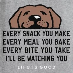 Men's I'll Be Watching You Chocolate Lab Short Sleeve Tee -LIFE IS GOOD SHOP 111177 2 a4de2a75 c592 4712 8e39 e0caabe9a70b