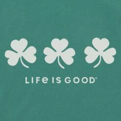 Women's Three Shamrocks Short Sleeve Crusher Tee -LIFE IS GOOD SHOP 112659 2