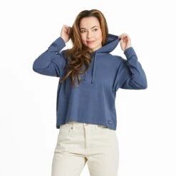 Women's Solid Crusher Boxy Hoodie -LIFE IS GOOD SHOP 114341 1
