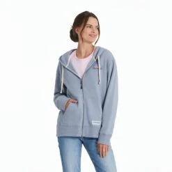Women's LIG Golden Landscape Simply True Fleece Zip Hoodie -LIFE IS GOOD SHOP 115211 3
