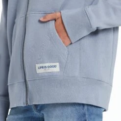 Women's LIG Golden Landscape Simply True Fleece Zip Hoodie -LIFE IS GOOD SHOP 115211 5