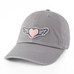 Adult Unisex Love More Heart Wings Tattered Chill Cap