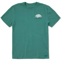 Men's Bear Forest Landscape Short Sleeve Crusher Tee