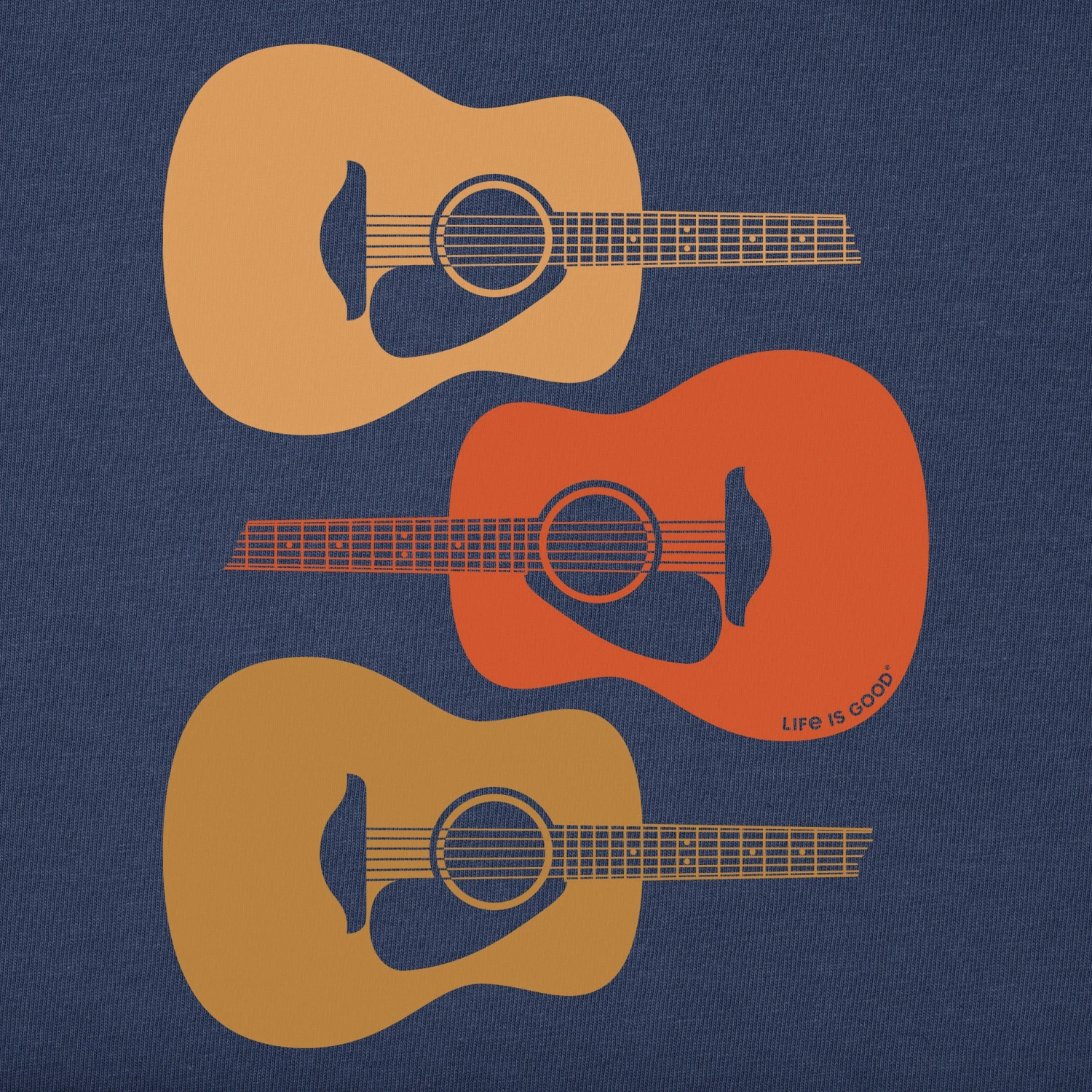 Men's 3 Acoustic Guitars Short Sleeve Tee 2 Men's 3 Acoustic Guitars Short Sleeve Tee - Image 2