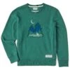 Women's Macro Evergreen Wolf Simply True Crew