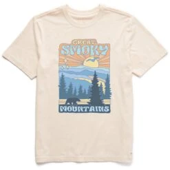 Men's Great Smoky Mountains Poster Short Sleeve Crusher Tee