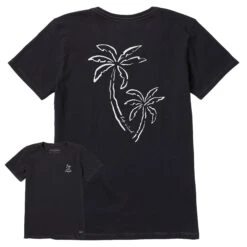 Women's Two Simple Palms Short Sleeve Tee -LIFE IS GOOD SHOP 118704 1