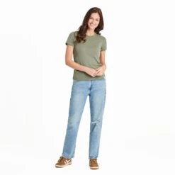 Women's Solid Modal Ribbed Tee -LIFE IS GOOD SHOP 119737 4