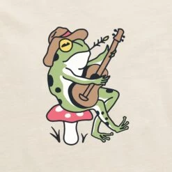 Women's Frog Guitar Short Sleeve Crusher Boxy Tee -LIFE IS GOOD SHOP 121636 2
