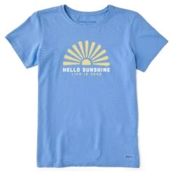Women's Hello Sunshine Sun Short Sleeve Crusher Tee