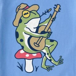 Women's Frog Guitar Short Sleeve Crusher Boxy Tee -LIFE IS GOOD SHOP 123215 2