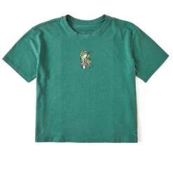 Women's Frog Guitar Short Sleeve Crusher Boxy Tee -LIFE IS GOOD SHOP 123217 1