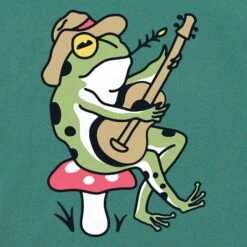 Women's Frog Guitar Short Sleeve Crusher Boxy Tee -LIFE IS GOOD SHOP 123217 2