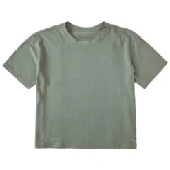 Women's Solid Short Sleeve Crusher Boxy Tee -LIFE IS GOOD SHOP 123807 1