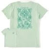 Women's Lucky Charm Clover & Flowers Short Sleeve Crusher Tee
