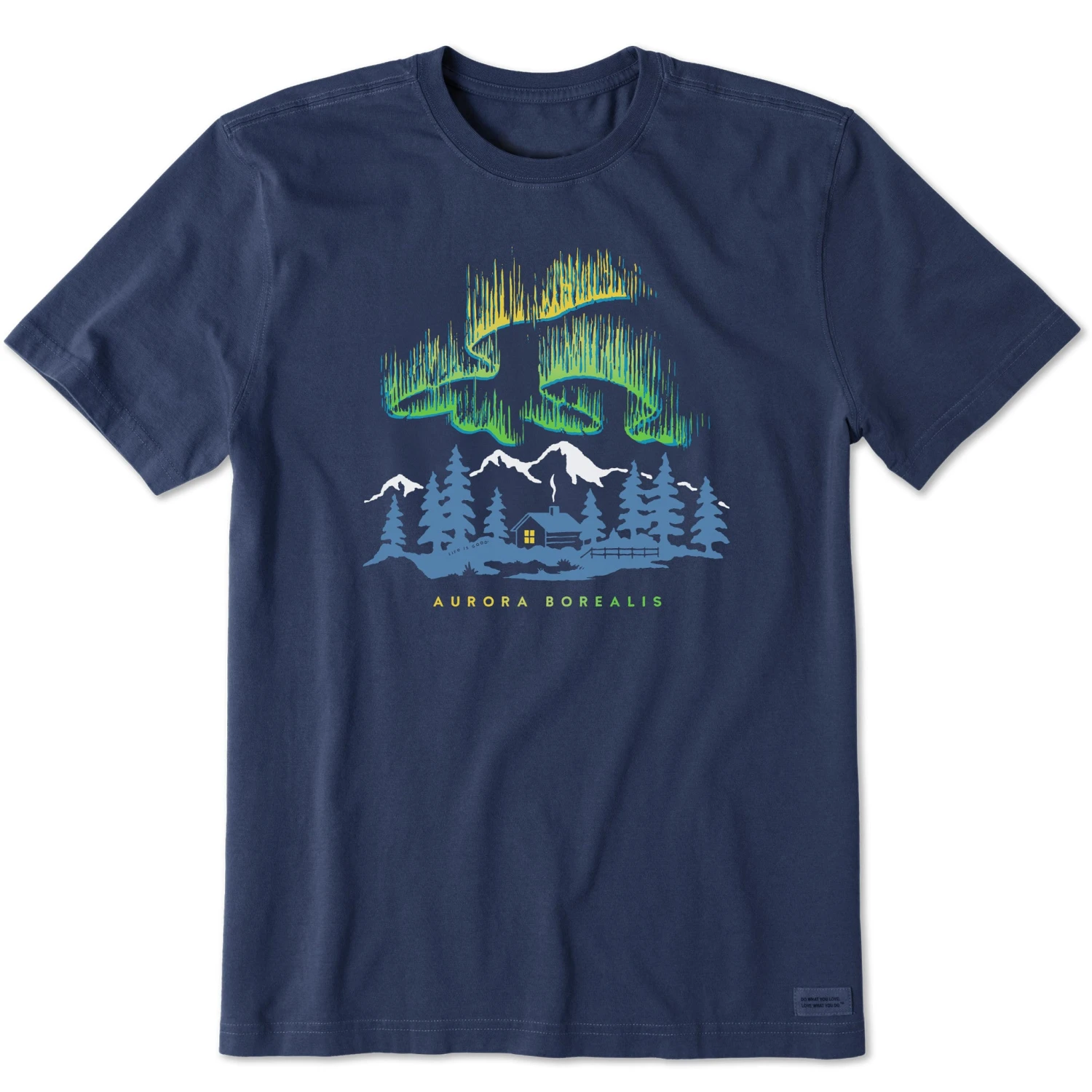 Men's Aurora Borealis Cabin Short Sleeve Crusher Tee 1 Men's Aurora Borealis Cabin Short Sleeve Crusher Tee