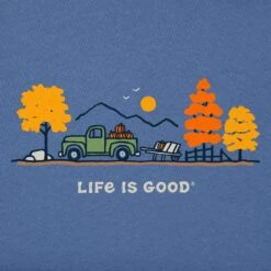 Men's Fall Truck Vista Long Sleeve Crusher Tee -LIFE IS GOOD SHOP 125865 2