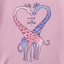 Women's Giraffe Heart Short Sleeve Tee -LIFE IS GOOD SHOP 126189 2 3835895a 3063 43b2 bd36 c8383e31dcf9