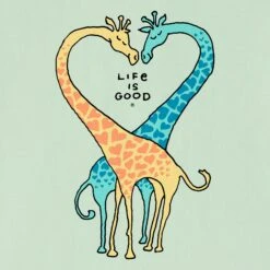 Women's Giraffe Heart Short Sleeve Tee -LIFE IS GOOD SHOP 126210 2