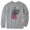 Men's Dog And Bird Buddies Long Sleeve Crusher Tee