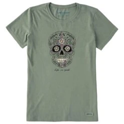 Women's Daisy Skull Short Sleeve Crusher Tee