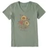 Women's Fall Is My Favorite Sunflowers Short Sleeve Crusher Vee