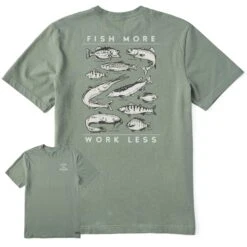 Men's Freshwater Fish More Work Less Short Sleeve Tee -LIFE IS GOOD SHOP 128405 1 e5956c3e 2a5d 4d86 9ea8 9438429ec51d