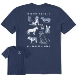 Men's Dog Friends Shapes & Sizes Short Sleeve Tee -LIFE IS GOOD SHOP 128424 1