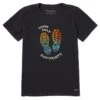 Women's Leave Only Footprints Short Sleeve Crusher Tee