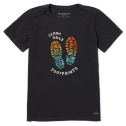 Women's Leave Only Footprints Short Sleeve Crusher Tee