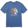 Men's Bigfoot & Yeti Peace On Earth Short Sleeve Crusher Tee