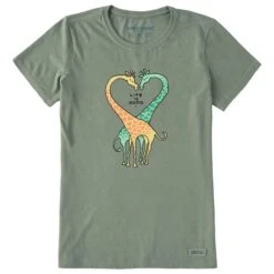 Women's Giraffe Heart Short Sleeve Tee -LIFE IS GOOD SHOP 129137 1