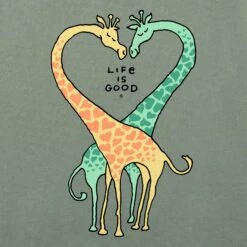 Women's Giraffe Heart Short Sleeve Tee -LIFE IS GOOD SHOP 129137 2