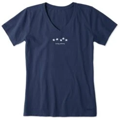 Women's Lucky Stars Short Sleeve Crusher-LITE Vee