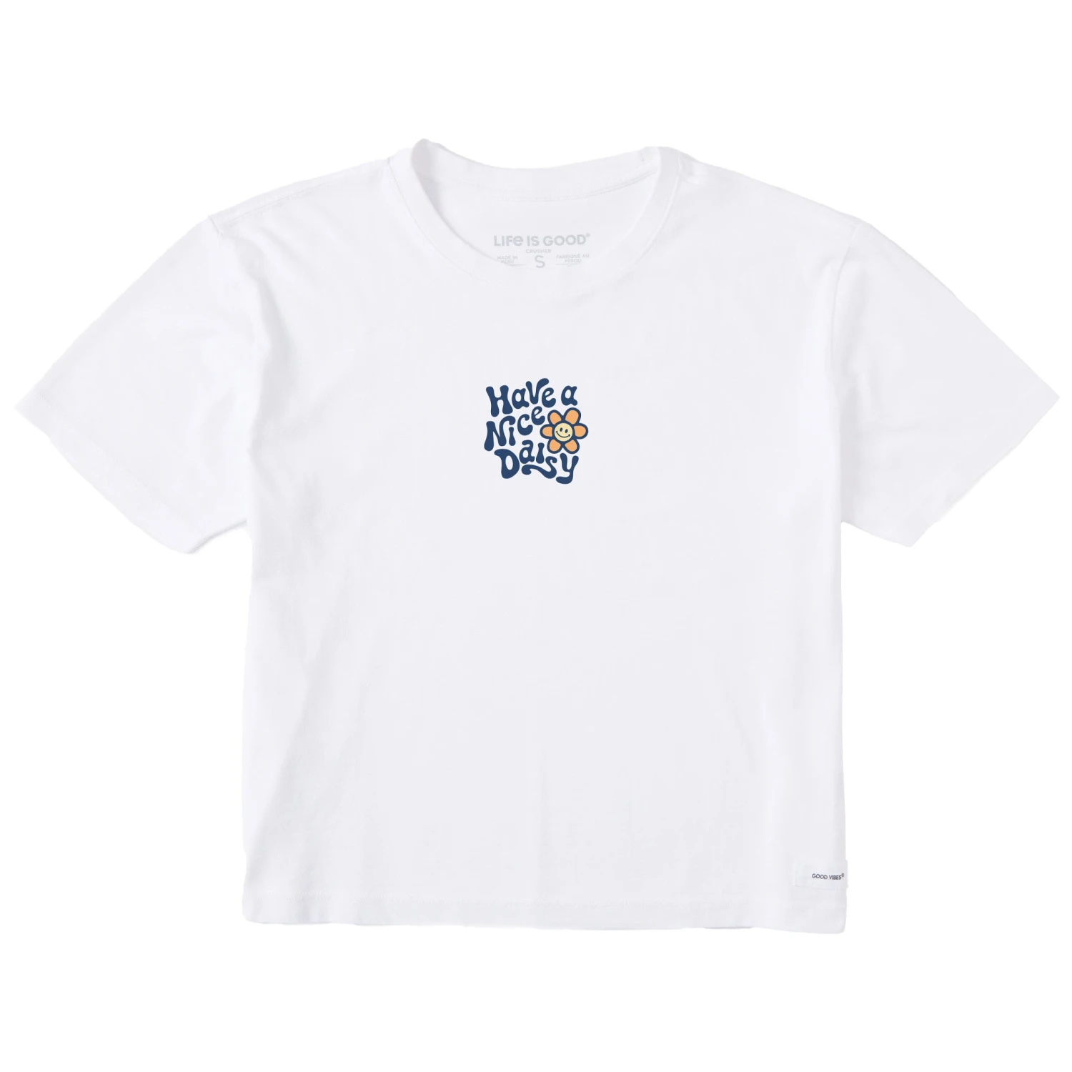 Women's Nice Daisy Short Sleeve Crusher Boxy Tee 1 Women's Nice Daisy Short Sleeve Crusher Boxy Tee